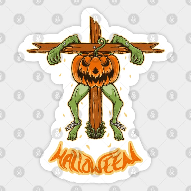 Halloween Pumpkin Monster Sticker by RichoIrvansyah